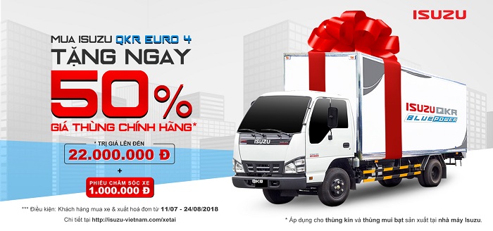 ƯU ĐÃI LỚN KHI MUA XE ISUZU QKR EURO 4