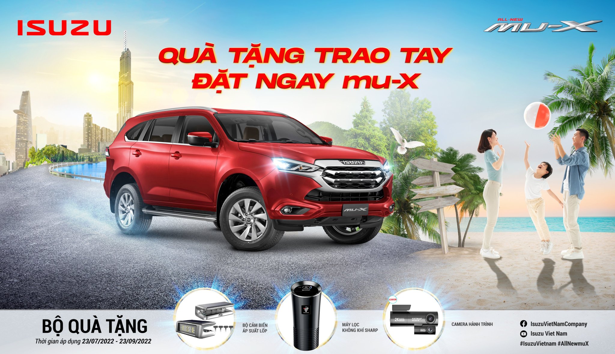 CHƯƠNG TRÌNH “QUÀ TẶNG TRAO TAY, ĐẶT NGAY MU-X” ÁP DỤNG CHO DÒNG XE ISUZU ALL NEW MU-X