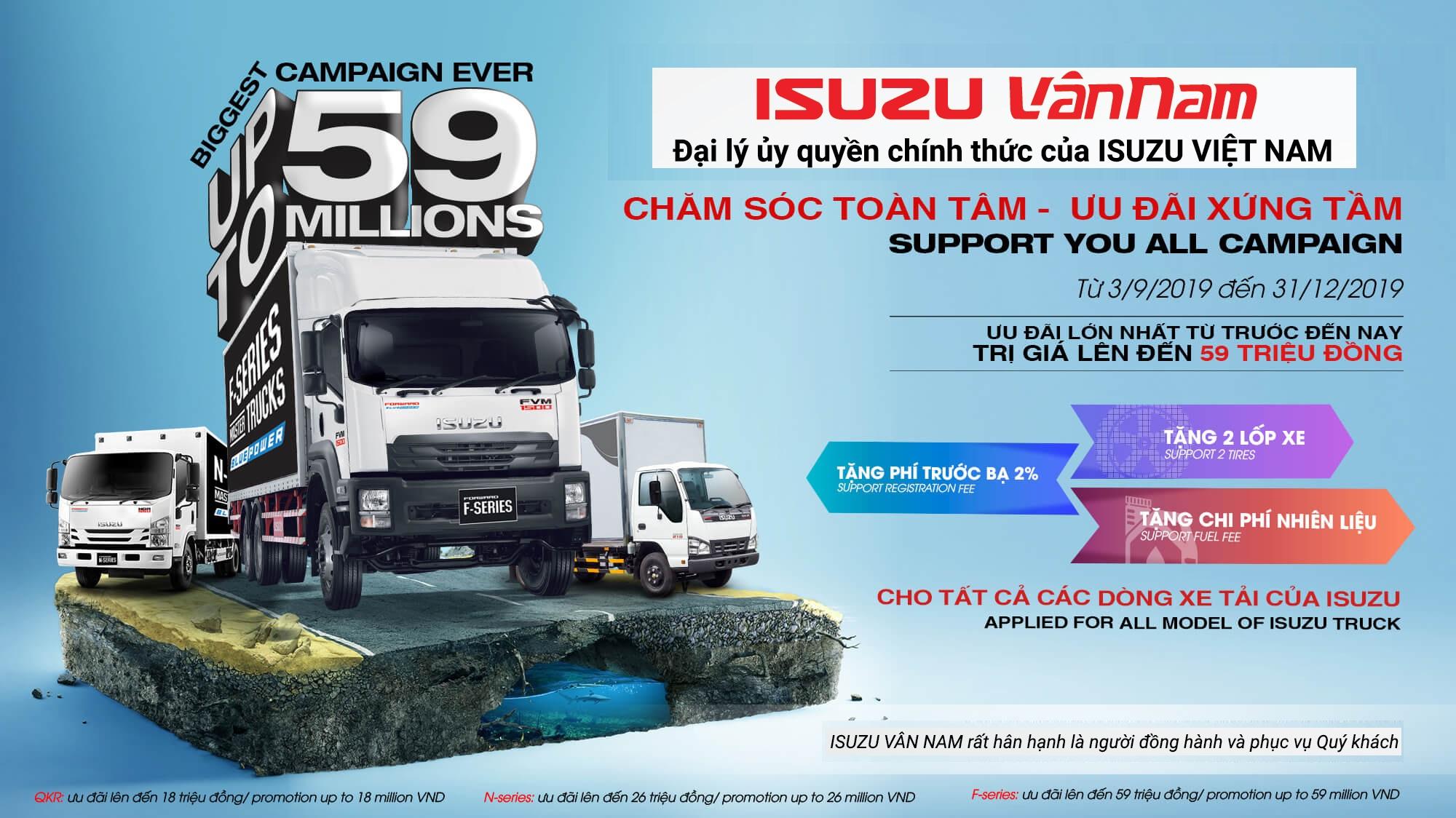 ISUZU KHUYẾN MÃI LỚN CUỐI NĂM LÊN ĐẾN 59 TRIỆU ĐỒNG